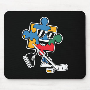 Puzzle Eishockey Autismus Sensibilisierung Sportbo Mousepad
