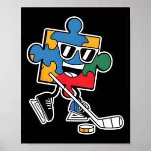 Puzzle Eishockey Autismus Sensibilisierung Sportbo Poster
