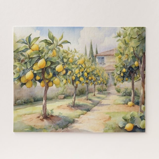 Puzzle Élégance de la culture du citron dans l'aquarelle (Horizontal)