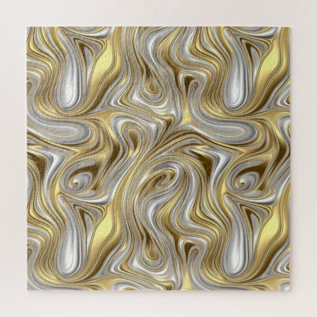 Puzzle Élégance liquide - motif liquide métallique (Vertical)
