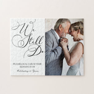 Puzzle Elegant Anniversary Vow Renewal Photo