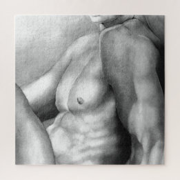 Puzzle Élégant dessin à la main Raffiné homme nu adulte
