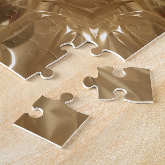 Puzzle Elégant Gold Brown Kaleidoscope Star Design (Côté)