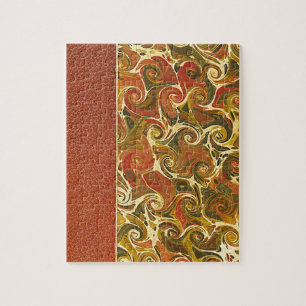 Puzzle Élégant livre d'antiquités, Motif de swirl orné