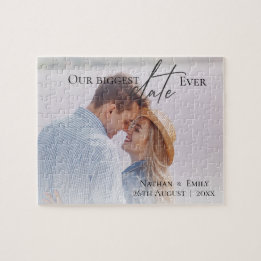 Puzzle Élégant Mariage Photo Simple Notre Plus Grand Jour