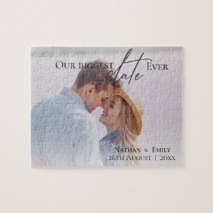 Puzzle Élégant Mariage Photo Simple Notre Plus Grand Jour