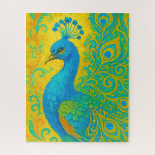 Puzzle Elégant Peacock Turquoise Décoratif