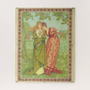 Puzzle Élégant Romantique Vintage Saint-Valentin, Ère Vic
