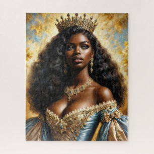 Puzzle Elégante Reine noire portant la couronne
