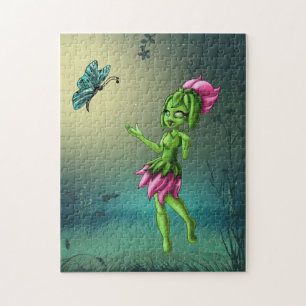 Puzzle Élément terrestre et papillon