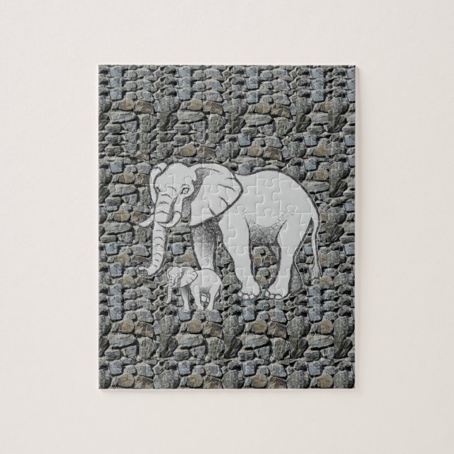 Puzzle Elephant (Vertical)