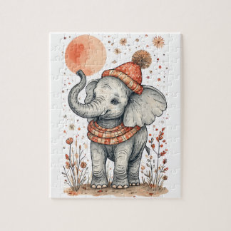 Puzzle Éléphant de fête 