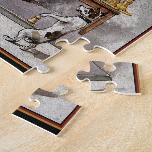 Puzzle Éléphant pesé par un petit chien