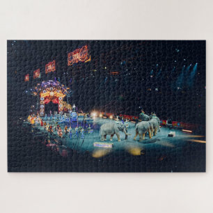 Puzzle Éléphants de cirque à trois anneaux Arena