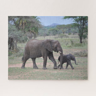 Puzzle Éléphants Mères Bébés Photographie De La Nature