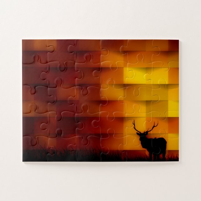 Puzzle Elk (Horizontal)