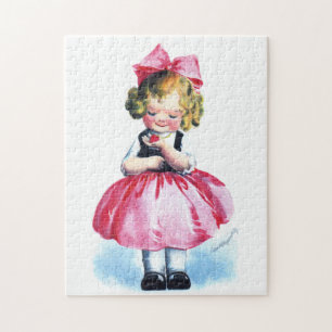 Puzzle Ellen H. Clapsaddle : Fille avec le coeur