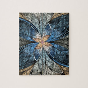 Puzzle elliptique de papillon avec l'étain
