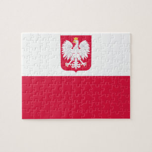Puzzle Emblème du drapeau polonais - Polska Pologne - Her