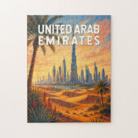 Émirats arabes unis Illustration Voyage Art