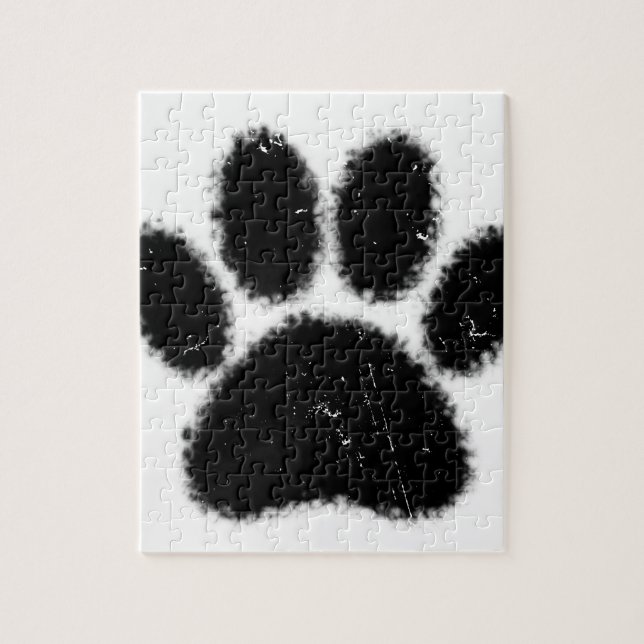 Puzzle Empreinte de patte De Chien Rough Et Distressed (Vertical)
