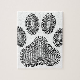 Puzzle Empreinte de patte d'encre Abstrait