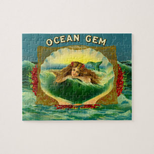 Puzzle Empreinte étiquette cigare de sirène Ocean Gem
