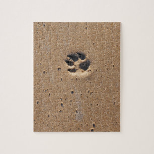 Puzzle Empreintes de pattes animaux dans le sable