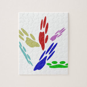 Puzzle Empreintes de pattes de chiens avec Pois