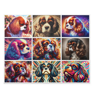 Puzzle en collage Cavalier King Charles Spaniel