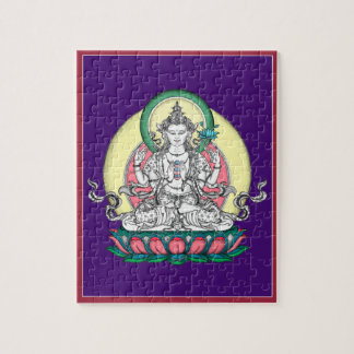 PUZZLE EN ÉTAIN - Chenrezig - Bouddha de