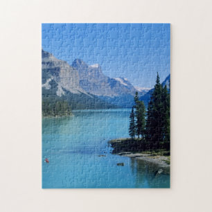 Puzzle En kayak sur le lac Maligne à Spirit Island
