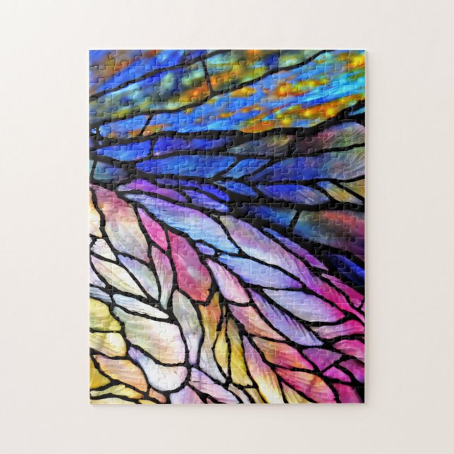 Puzzle en verre teinté de style Tiffany (Vertical)