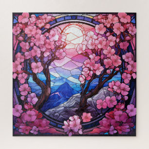 Puzzle en verre tendu de fleurs de cerisier