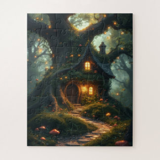 Puzzle Enchanted Cottage Puzzle: A Magical Forest Jigsaw 