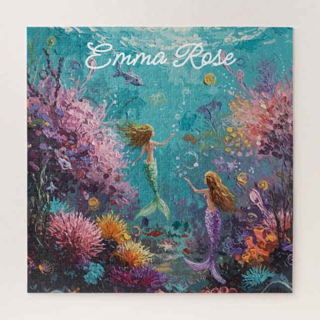 Puzzle Enchanted Mermaid Underwater Scene (Vertical)