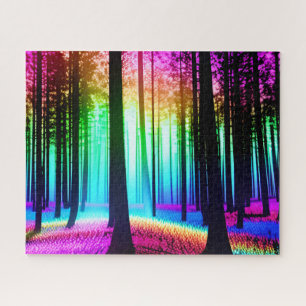 Puzzle Enchantement Mystique Arc En Ciel Chez Les Silhoue