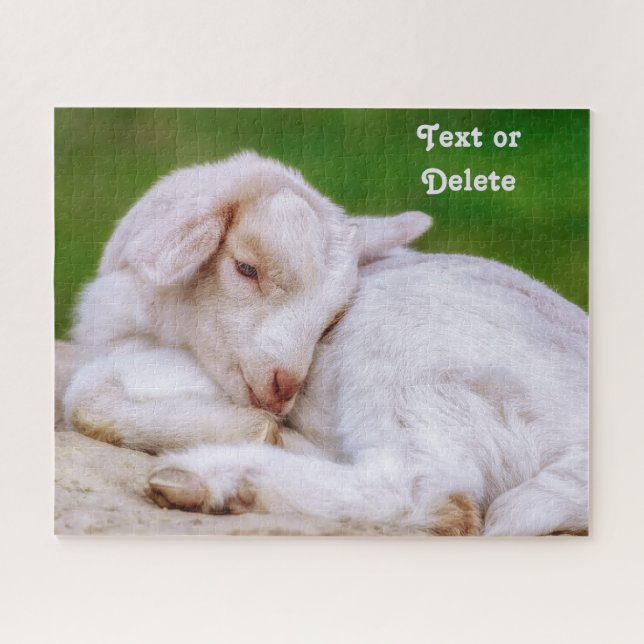 Puzzle Enfant de chèvre pour bébé en sommeil personnalisé (Horizontal)