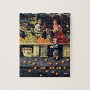 Puzzle Enfant en bas âge et oranges