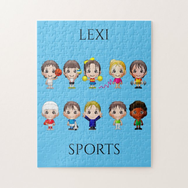 Puzzle enfant sport. (Vertical)