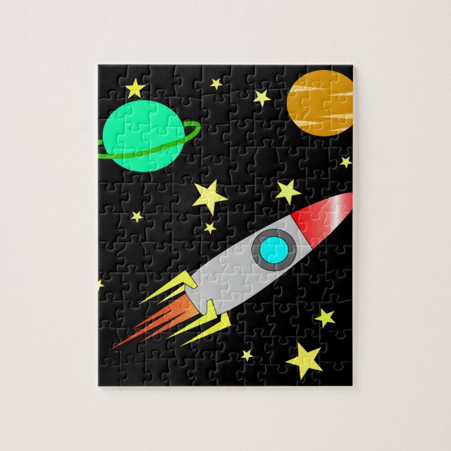 Puzzle Enfants frais d'étoiles de planètes de Rocket (Vertical)