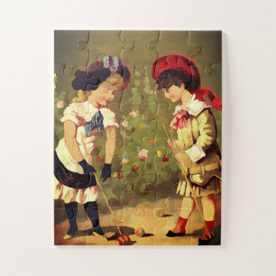 Puzzle Enfants français vintage - croquet