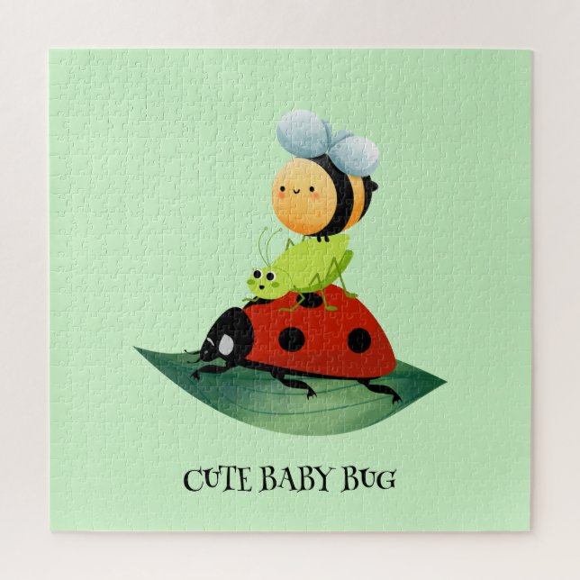 Puzzle Enfants mignonne Rouge coccinelle Abeille insecte  (Vertical)