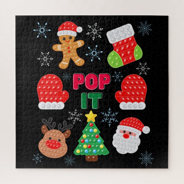 Puzzle Enfants Pop It Christmas Buble Père Noël Reindeer (Vertical)