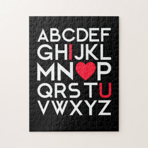 Puzzle Enfants Valentine's Day, ABC I Love You valentines