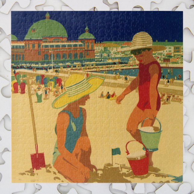 Puzzle Enfants vintages, Soeurs Famille Vacances à la Pla (Créateur téléchargé)