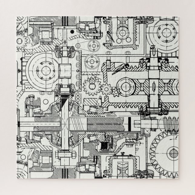 Puzzle Engins de ver : Machines Techniques Simples. (Vertical)