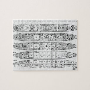 Puzzle Enquête dans la perte de Titanic : Sections