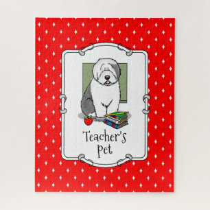 Puzzle Enseignant de l'école Vieux chien de mouton anglai