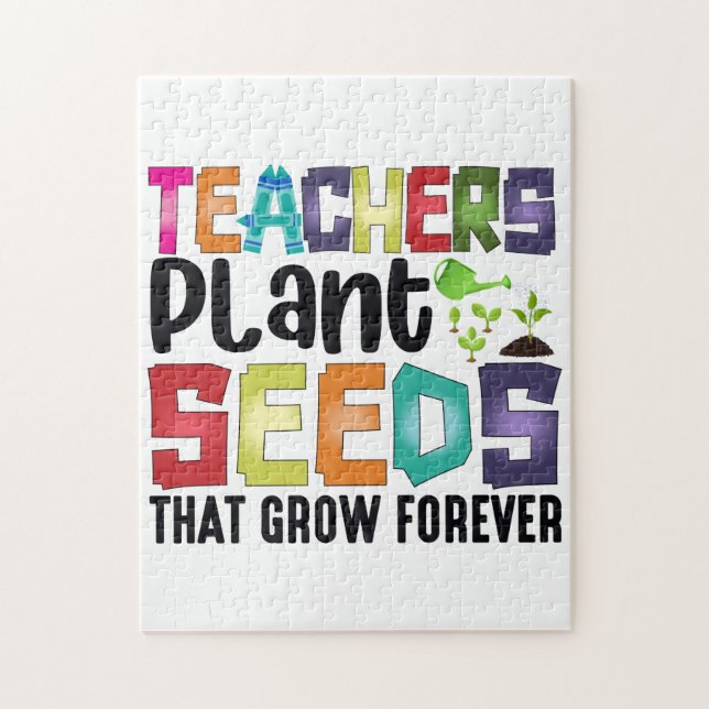 Puzzle Enseignants Graines Plantes Qui Croissent Pour Tou (Vertical)